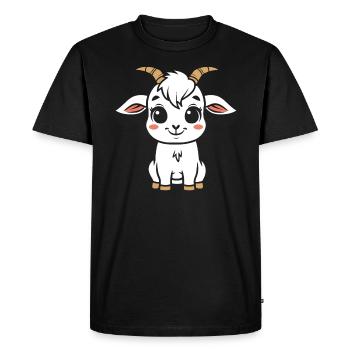 He-goat - Men's Premium Organic T-Shirt - black - Front - Nico (187cm)