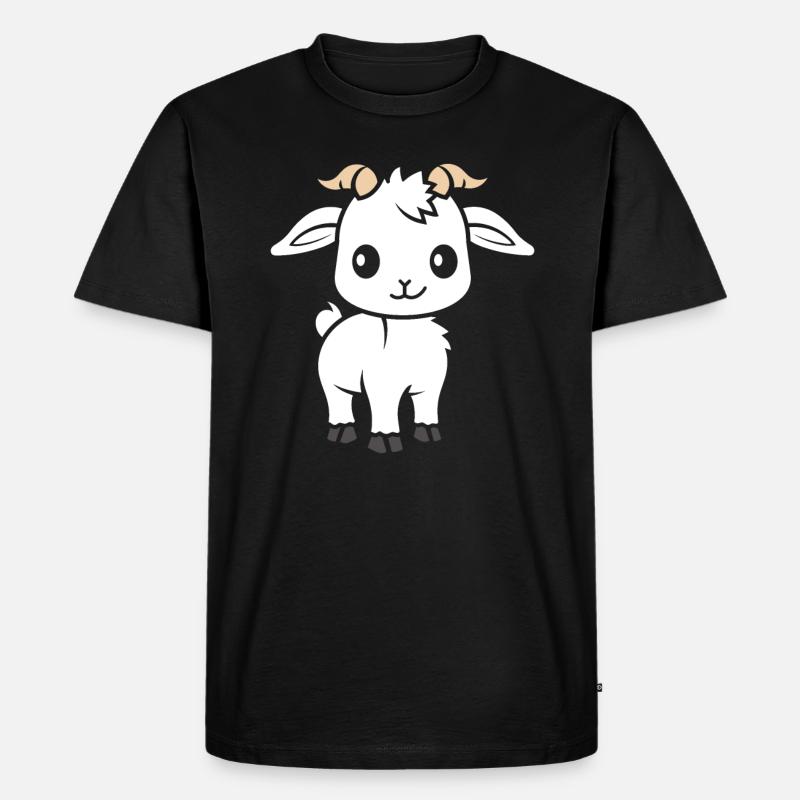 Ziegenbock - Männer Premium Bio T-Shirt - Schwarz