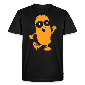 peanut - Men's Premium Organic T-Shirt - black - Front - Nico (187cm)