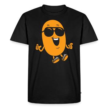 peanut - Men's Premium Organic T-Shirt - black - Front - Nico (187cm)