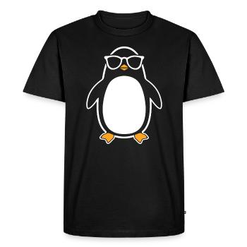 Pingouin - T-shirt Premium bio Homme - noir - Devant - Nico (187cm)