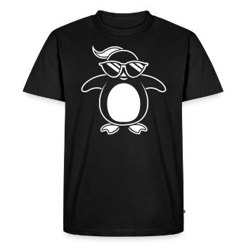 Pingouin - T-shirt Premium bio Homme - noir - Devant - Nico (187cm)