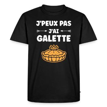 Galette - T-shirt Premium bio Homme - noir - Devant - Nico (187cm)