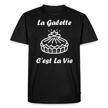 Galette - T-shirt Premium bio Homme - noir - Devant - Nico (187cm)