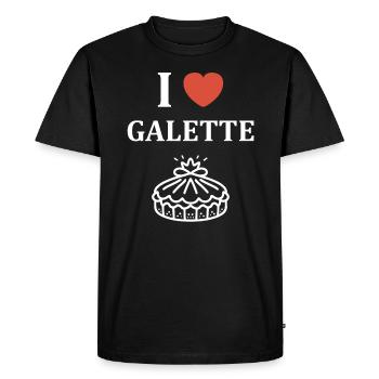 Galette - T-shirt Premium bio Homme - noir - Devant - Nico (187cm)