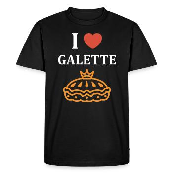 Galette - T-shirt Premium bio Homme - noir - Devant - Nico (187cm)