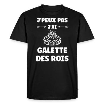 Galette - T-shirt Premium bio Homme - noir - Devant - Nico (187cm)