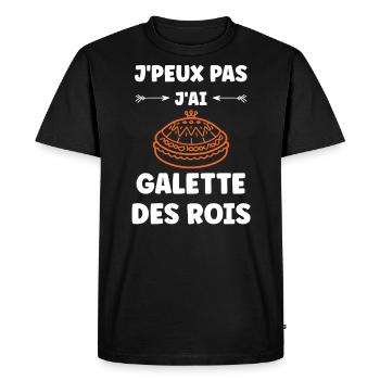 Galette - T-shirt Premium bio Homme - noir - Devant - Nico (187cm)