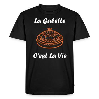 Galette - T-shirt Premium bio Homme - noir - Devant - Nico (187cm)