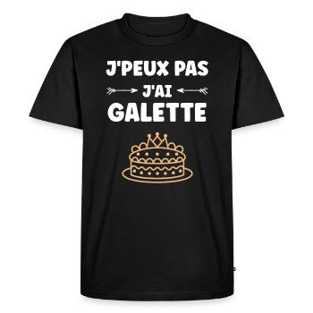 Galette - T-shirt Premium bio Homme - noir - Devant - Nico (187cm)
