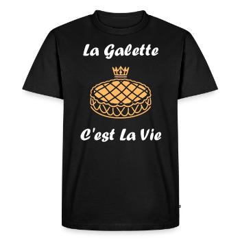 Galette - T-shirt Premium bio Homme - noir - Devant - Nico (187cm)