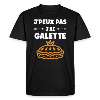 Galette - T-shirt Premium bio Homme - noir - Devant - Nico (187cm)