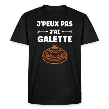Galette - T-shirt Premium bio Homme - noir - Devant - Nico (187cm)