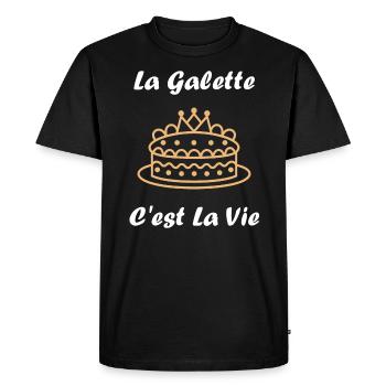 Galette - T-shirt Premium bio Homme - noir - Devant - Nico (187cm)