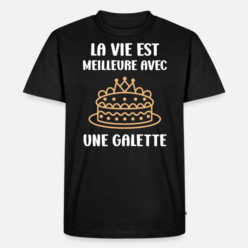 Pfannkuchen - Männer Premium Bio T-Shirt - Schwarz