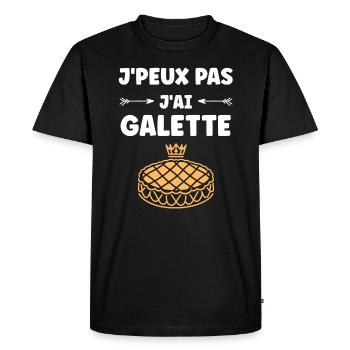 Galette - T-shirt Premium bio Homme - noir - Devant - Nico (187cm)