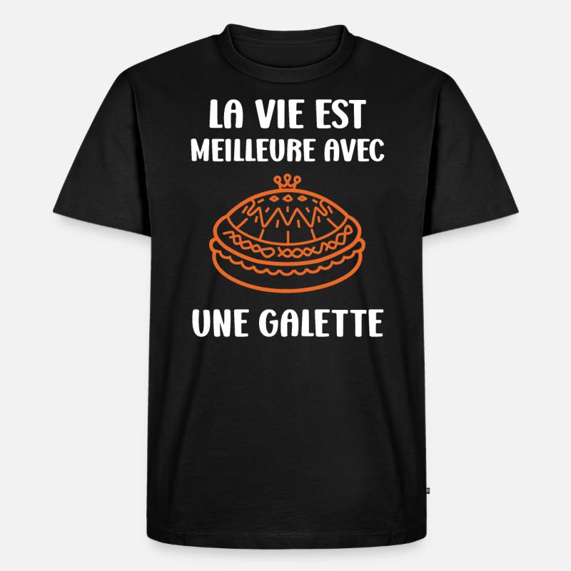Pfannkuchen - Männer Premium Bio T-Shirt - Schwarz