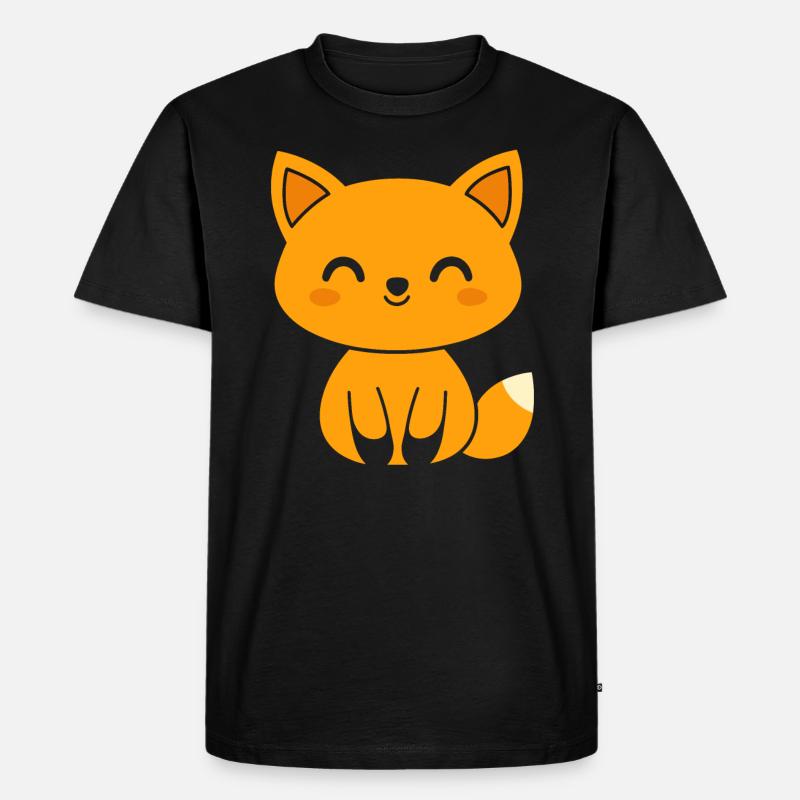 Fuchs - Männer Premium Bio T-Shirt - Schwarz