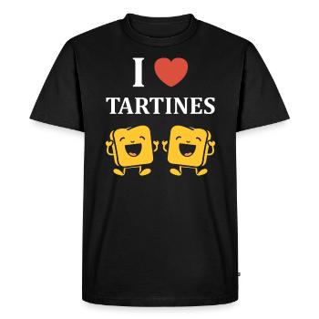 Tartine - T-shirt Premium bio Homme - noir - Devant - Nico (187cm)