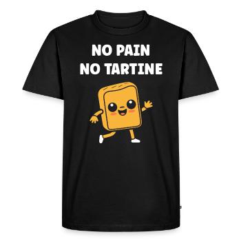 Tartine - T-shirt Premium bio Homme - noir - Devant - Nico (187cm)