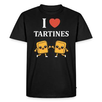 Tartine - T-shirt Premium bio Homme - noir - Devant - Nico (187cm)