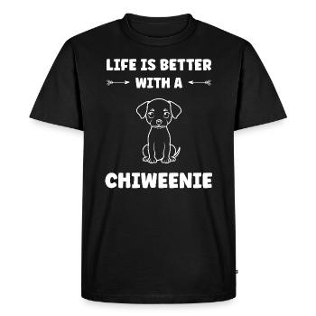 Chiweenie - T-shirt Premium bio Homme - noir - Devant - Nico (187cm)