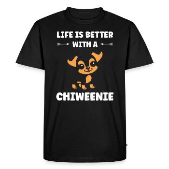 Chiweenie - T-shirt Premium bio Homme - noir - Devant - Nico (187cm)