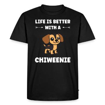 Chiweenie - T-shirt Premium bio Homme - noir - Devant - Nico (187cm)