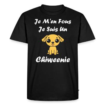 Chiweenie - T-shirt Premium bio Homme - noir - Devant - Nico (187cm)