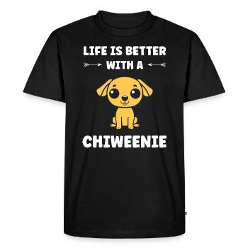 Chiweenie - T-shirt Premium bio Homme - noir - Devant - Nico (187cm)