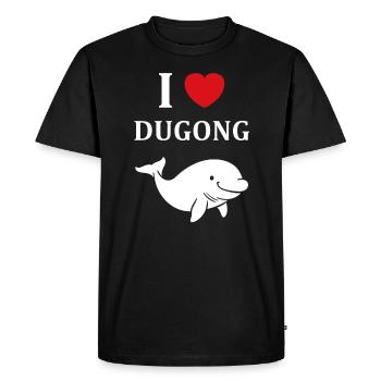 Dugong - Men's Premium Organic T-Shirt - black - Front - Nico (187cm)