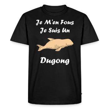 Dugong - Men's Premium Organic T-Shirt - black - Front - Nico (187cm)