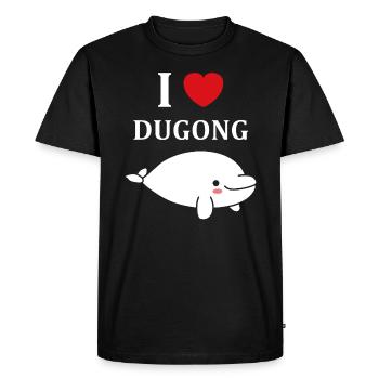 Dugong - Men's Premium Organic T-Shirt - black - Front - Nico (187cm)