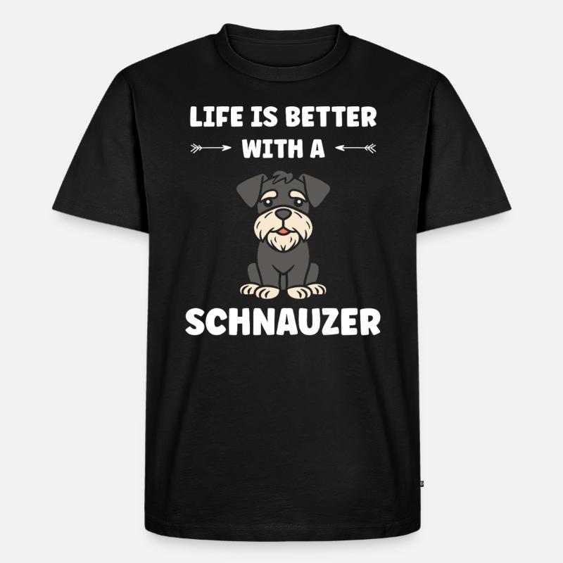 Schnauzer - Männer Premium Bio T-Shirt - Schwarz