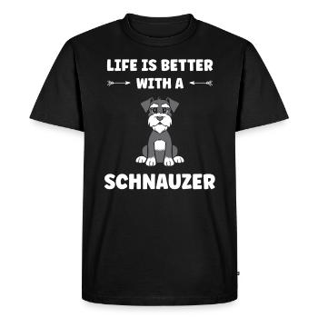 Schnauzer - T-shirt Premium bio Homme - noir - Devant - Nico (187cm)
