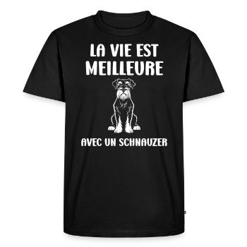 Schnauzer - T-shirt Premium bio Homme - noir - Devant - Nico (187cm)