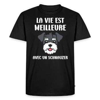 Schnauzer - T-shirt Premium bio Homme - noir - Devant - Nico (187cm)