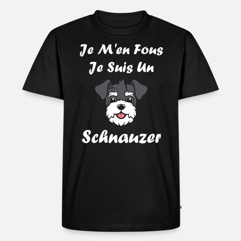 Schnauzer - Männer Premium Bio T-Shirt - Schwarz