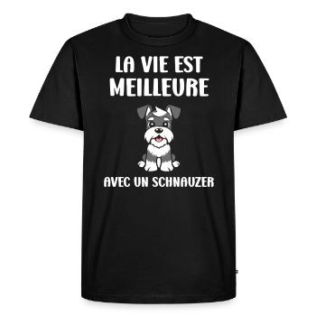 Schnauzer - T-shirt Premium bio Homme - noir - Devant - Nico (187cm)