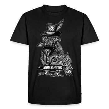 Mr. Raven SteamPunk AnimalPunk - Men's Premium Organic T-Shirt - black - Front - Nico (187cm)