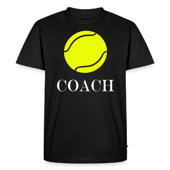 Tennis Coach - Men's Premium Organic T-Shirt - black - Front - Nico (187cm)