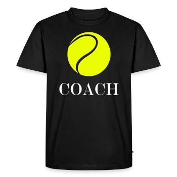 Tennis Coach - Men's Premium Organic T-Shirt - black - Front - Nico (187cm)