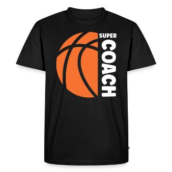 Coach de Basketball - Men's Premium Organic T-Shirt - black - Front - Nico (187cm)