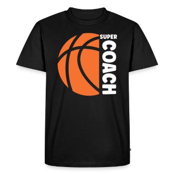 Coach de Basketball - Men's Premium Organic T-Shirt - black - Front - Nico (187cm)
