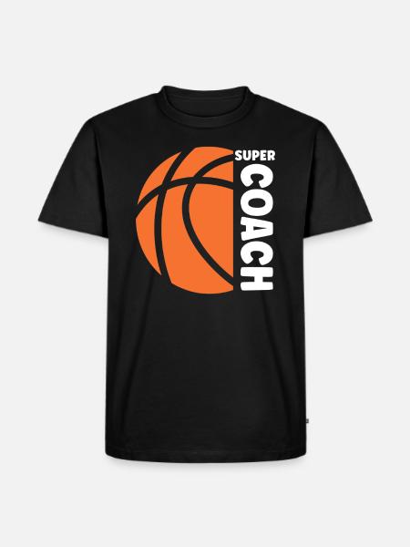 Coach de Basketball - Men's Premium Organic T-Shirt - black