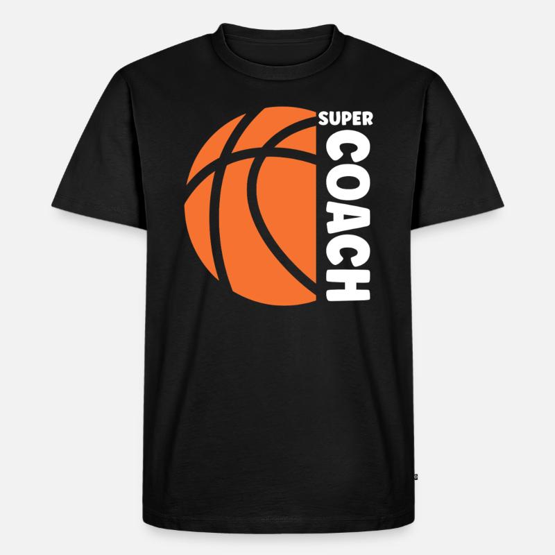 Coach de Basketball - Männer Premium Bio T-Shirt - Schwarz