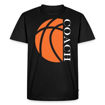 Coach de Basketball - Men's Premium Organic T-Shirt - black - Front - Nico (187cm)
