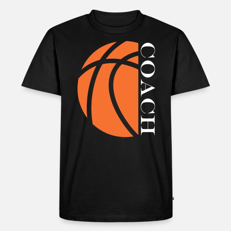 Coach de Basketball - Männer Premium Bio T-Shirt - Schwarz
