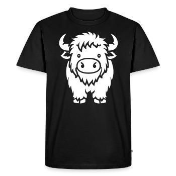 Buffalo - Men's Premium Organic T-Shirt - black - Front - Nico (187cm)