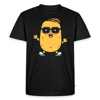 Patate - T-shirt Premium bio Homme - noir - Devant - Nico (187cm)